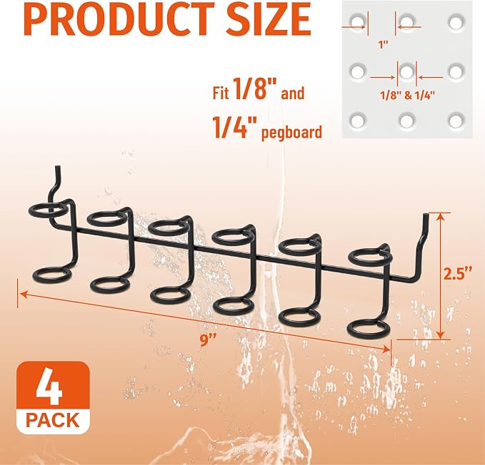 HUHOLE 4PC Pegboard Screwdriver Holder - Image 2