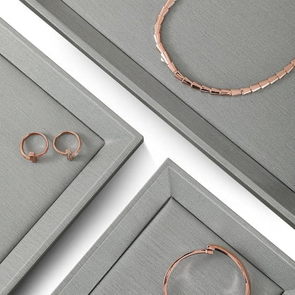 Jewelry Flat Tray, Leather Tray, Premium Grey Jewelry Tray, Jewelry Organizer - Image 7