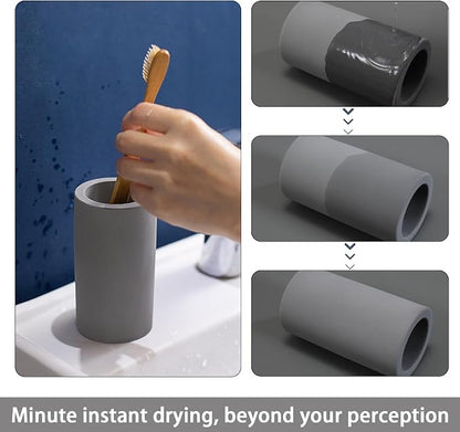 Diatomite Toothbrush Holder for Bathroom Sink, Countertop Organizer, Quick Dry - Image 2