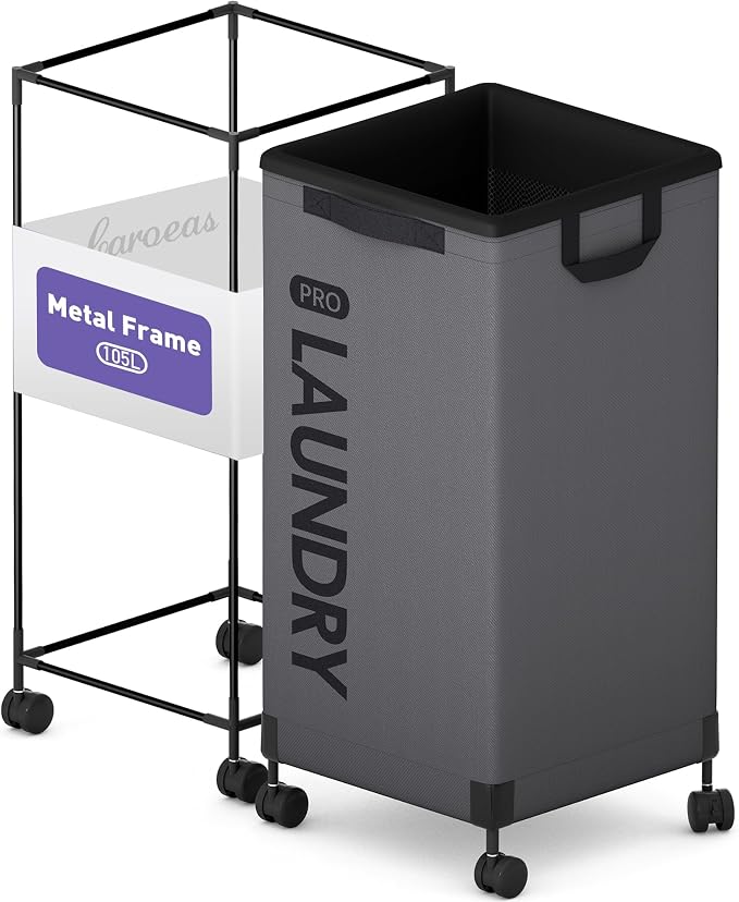 Caroeas Next-Gen 105L Matel Frame Laundry Basket by Caroeas