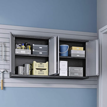 Manhattan Comfort Dual Fortress Floating Garage Storage Cabinet - Image 4