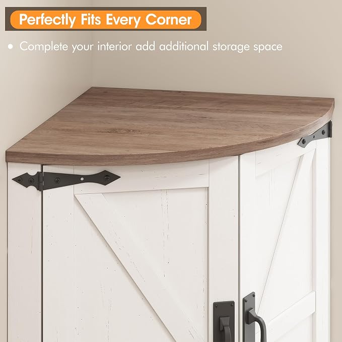 Vabches 64.8" Tall Farmhouse Corner Cabinet - Image 6