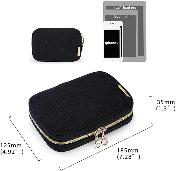 BAGSMART Travel Jewelry Organizer Case Small Jewelry Roll - Image 5