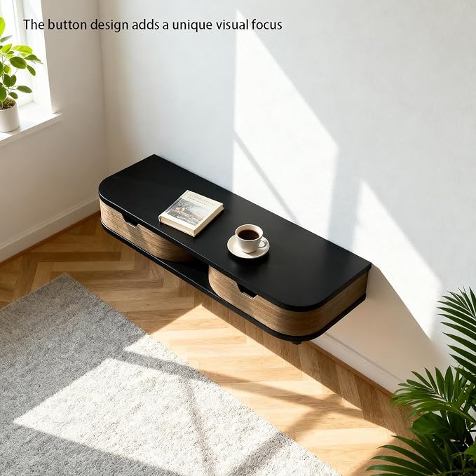 Floating Nightstand, Wall Mounted Bedside Shelf, Handmade Bedroom Furniture - Image 6