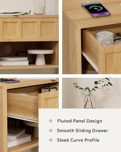 Farmhouse Floating nightstands Set of 2, Small Wall Mounted Storage Cabinet - Image 4
