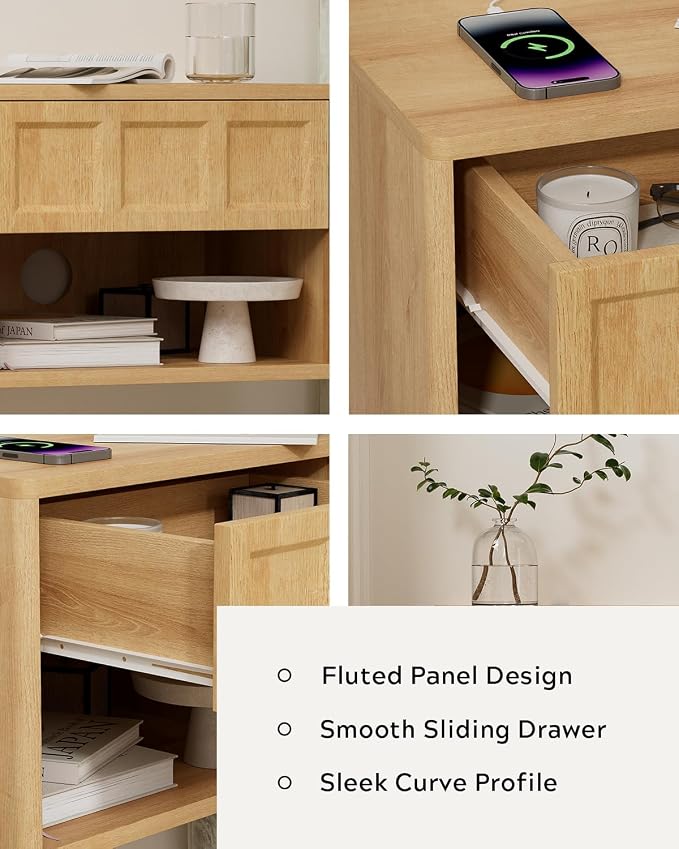 Farmhouse Floating nightstands Set of 4, Small Wall Mounted Storage Cabinet - Image 4