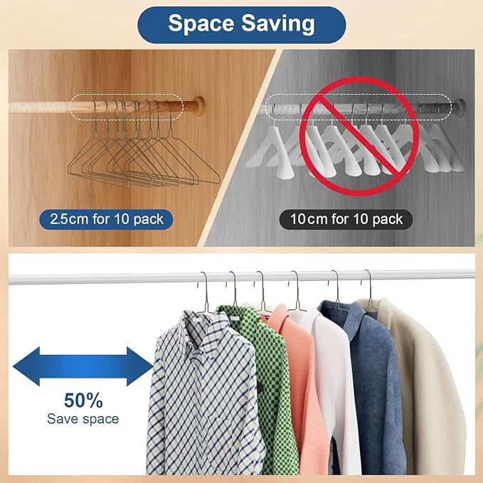 SPECILITE Wire Hangers 150 Pack, Metal Wire Clothes Hanger Bulk - Image 5