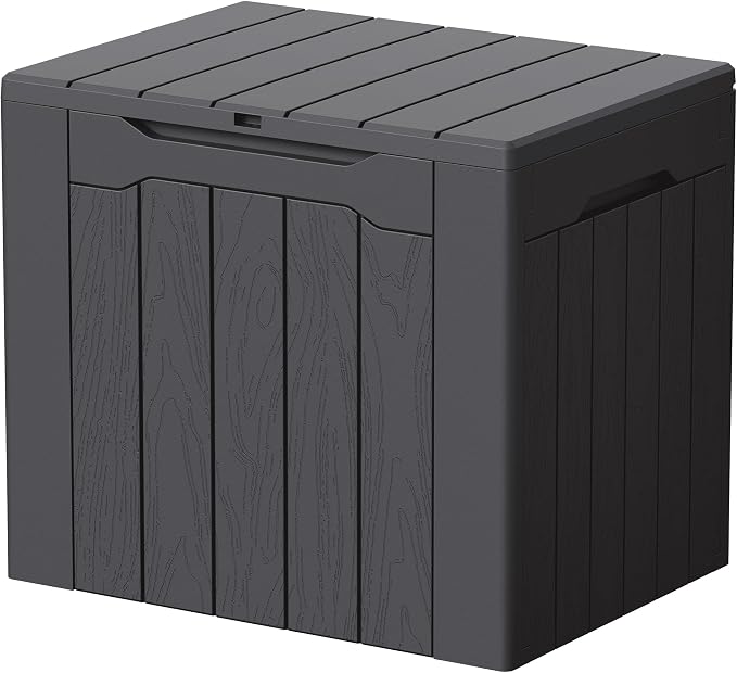 Devoko 29 Gallon Waterproof Outdoor Storage Box Resin Deck Box Lockable and UV by DEVOKO