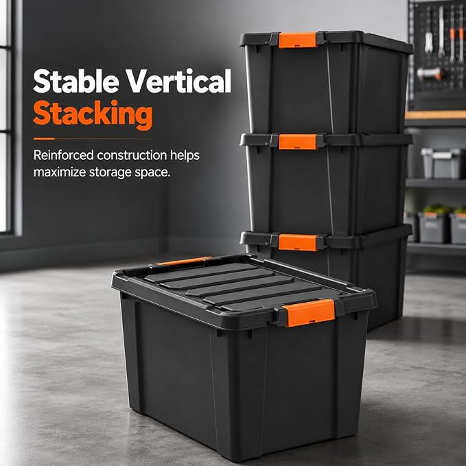19 Gal Heavy Duty Plastic Storage Bins - Image 8