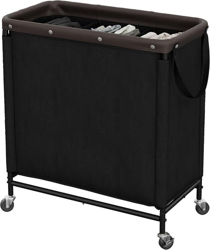 StorageWorks 3 Section Laundry Hamper, Rolling Laundry Cart by StorageWorks