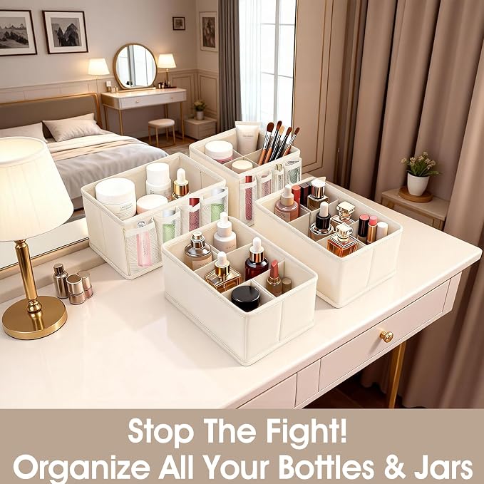 Cosmetic Storage Bins Makeup Organizer, Adjustable Multifunction Storage Box - Image 5