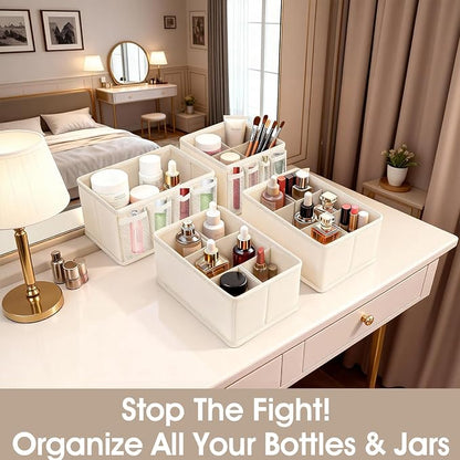 Cosmetic Storage Bins Makeup Organizer, Adjustable Multifunction Storage Box - Image 5
