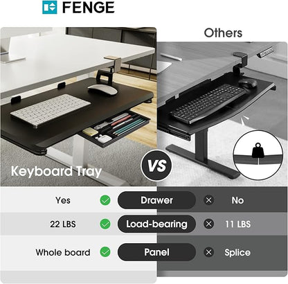 Fenge Keyboard Tray Under Desk, Pull Out Keyboard & Mouse Tray - Image 4