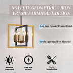 ANKYLHUA Small Black Gold Chandelier,6-Lights Ceiling Light Fixture E12,Adjustable Hight Pendant Lights Kitchen Island,Chandeliers for Dining Room Bedroom,Entryway,Foyer