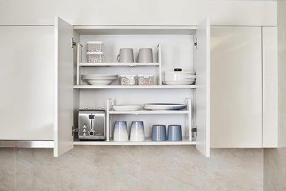 Nxconsu Cabinet Shelf Expandable Height Adjustable Organizer Riser - Image 2