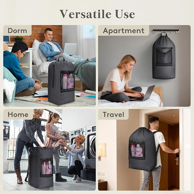Lifewit Laundry Bag, Extra Large Laundry Backpack - Image 7