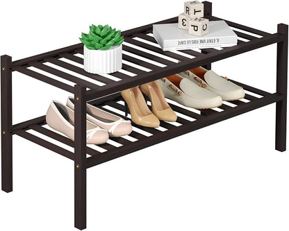 ROMGUAR CRAFT 2 Tier Bamboo Shoe Rack by ROMGUAR+CRAFT