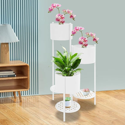 Foldable Corner Plant Stand Shelf, Indoor Outdoor Metal Flower Pot Holder - Image 4
