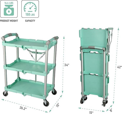 Olympia Tools 89-349 Pack-N-Roll Folding Collapsible Service Cart, 150LB - Image 3