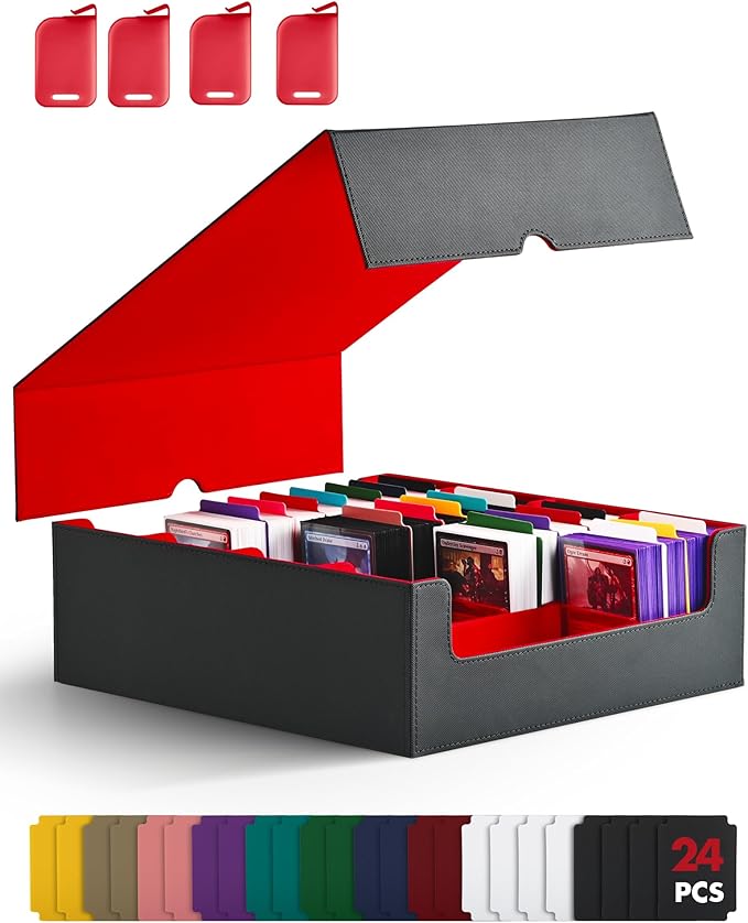ZLCA Card Storage Box for MTG PTCG, Commander Deck Box Holds 3200+ Cards by ZLCA