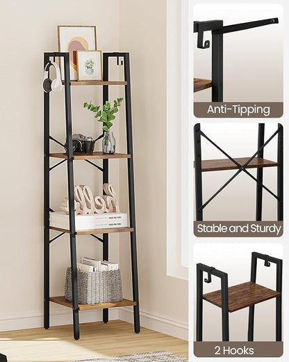 Hzuaneri Ladder Shelf, Freestanding Corner Storage Shelf | Bookcase - Image 6