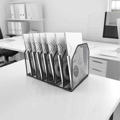 Adjustable Desk File Organizer, Detachable Office Folder Organizer, Compact - Image 9
