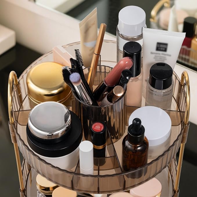 360 Rotating Makeup Organizer for Vanity, 3 Tier Large Capacity Skincare - Image 6