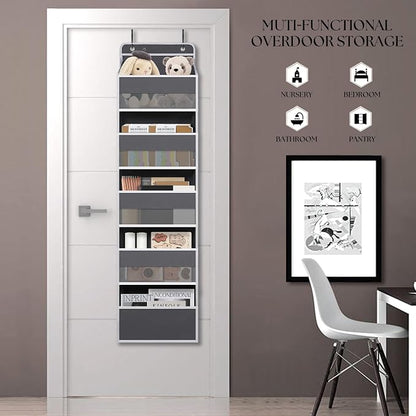 Over Door Organizer with 5 Large Pockets, Heavy Duty Hanging Organizer Storage - Image 2