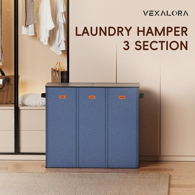 185L Laundry Hamper 3 Section, Laundry Hamper - Image 7