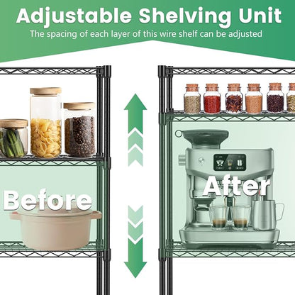 FDW 16" D×42" W×72" H Wire Shelving Unit Commercial Metal Shelf - Image 4