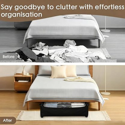 Under Bed Storage with Wheels, Underbed Storage Bins, XXXL 85L 11 inches - Image 7