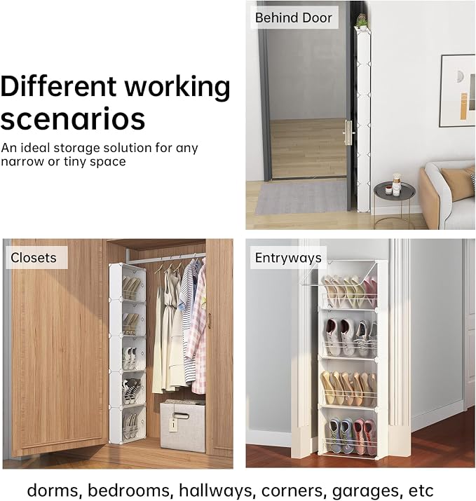 MAGINELS 4-Tier Slim Shoe Rack Organizer and Tall Storage - Image 4
