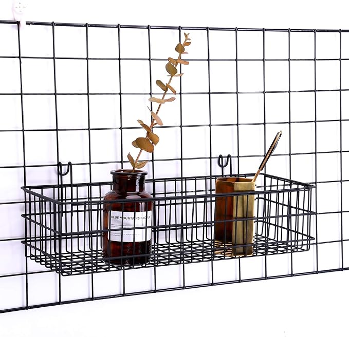 Kaforise Hanging Basket for Wire Wall Grid Panel, Flower Pots Shelf Balcony - Image 3