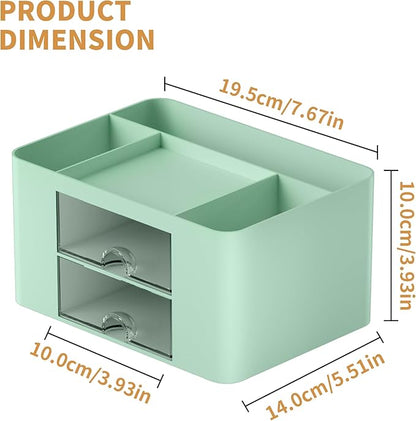 Marbrasse Pen Organizer with 2 Drawer, Desk Organizers and Accessories with 5 - Image 4