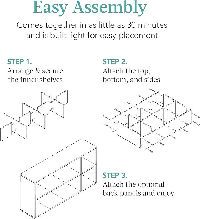 Best Choice Products 8-Cube Storage Organizer, 11in Shelf Opening, Display Shelf - Image 7