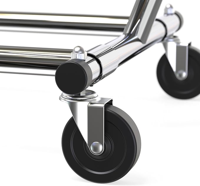 Simple Houseware Supreme Commercial Grade Clothing Garment Rack, Chrome | Holds - Image 8