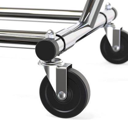 Simple Houseware Supreme Commercial Grade Clothing Garment Rack, Chrome | Holds - Image 8