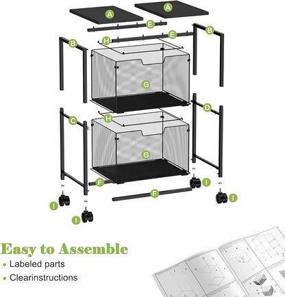 Sbanmao Letter/Legal Rolling File Cart - Image 7