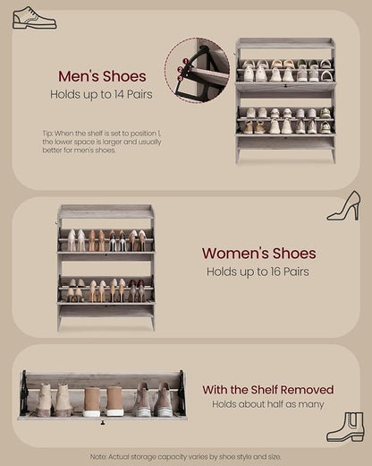 VASAGLE Shoe Storage Cabinet Organizer - Image 5