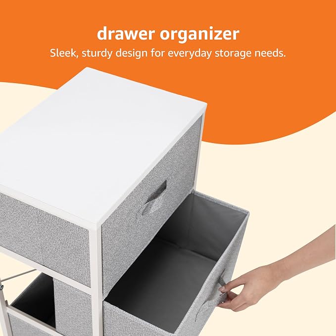 Amazon Basics Fabric 4-Drawer Storage Organizer Unit - Image 3