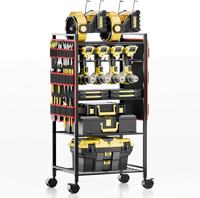 5 - Tier Power Tool Organizer Cart - 300 lbs Heavy Duty Utility Rack Shelf by CFMASTER