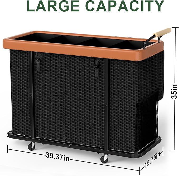 300L Extra Large Fashion Laundry Sorter 4 Section - Image 6