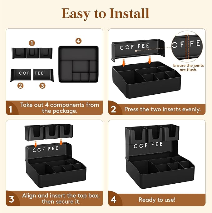 Lifewit 2-tier Coffee Station Organizer - Image 7