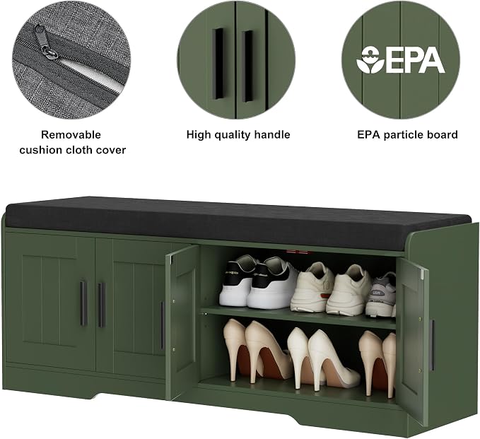 Homleke 2-Tier Storage Bench, Shoe Bench - Image 8