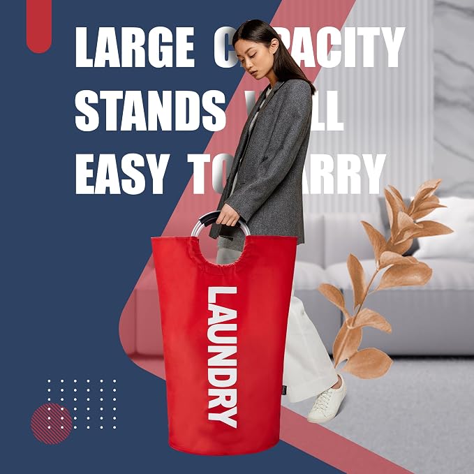 Caroeas 100L Laundry Basket, Large Laundry Hamper, Laundry Bag - Image 3