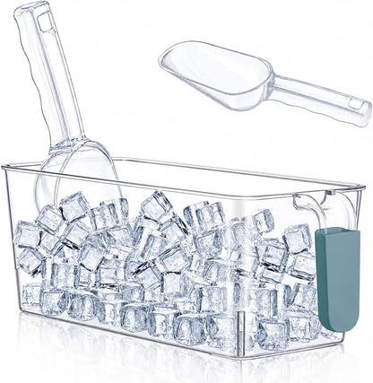 Havawish Ice Bin and Flexible Scoop Set Plastic Freezer Ice Bin by Havawish
