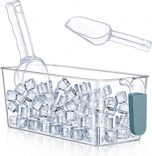 Havawish Ice Bin and Flexible Scoop Set Plastic Freezer Ice Bin by Havawish
