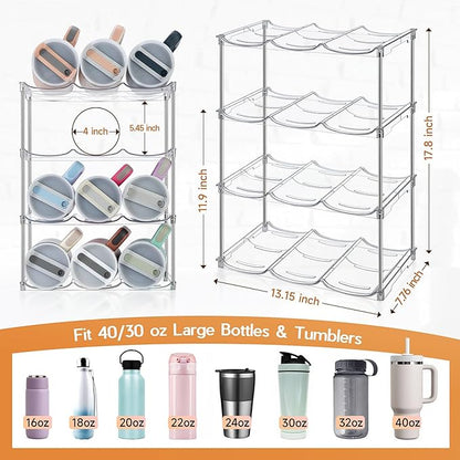 Water Bottle Organizer for Stanley 40 oz Tumbler, Stackable Water Bottle Holder - Image 2