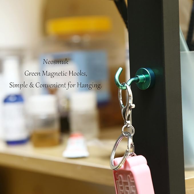 Neosmuk Magnetic Hooks, Heavy Duty 30lb+ Strong Magnet Hook - Image 2