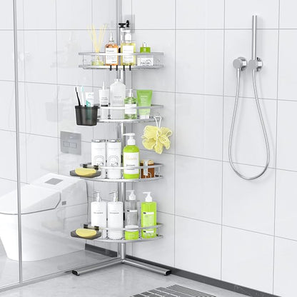 Aitatty Standing Shower Caddy Corner: 4-tier Rustproof Shower Organizer Shelf - Image 8